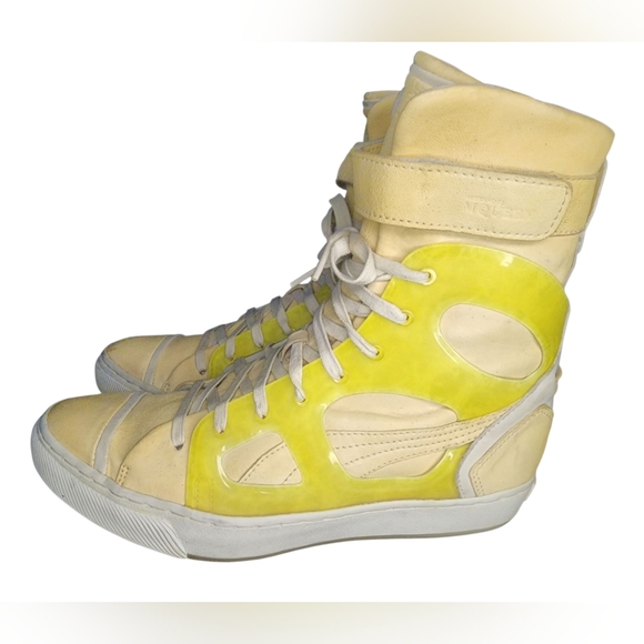 Rare Puma Alexander McQueen Leather Hi-Top Boots Sneakers, Womens 8 - Picture 1 of 9